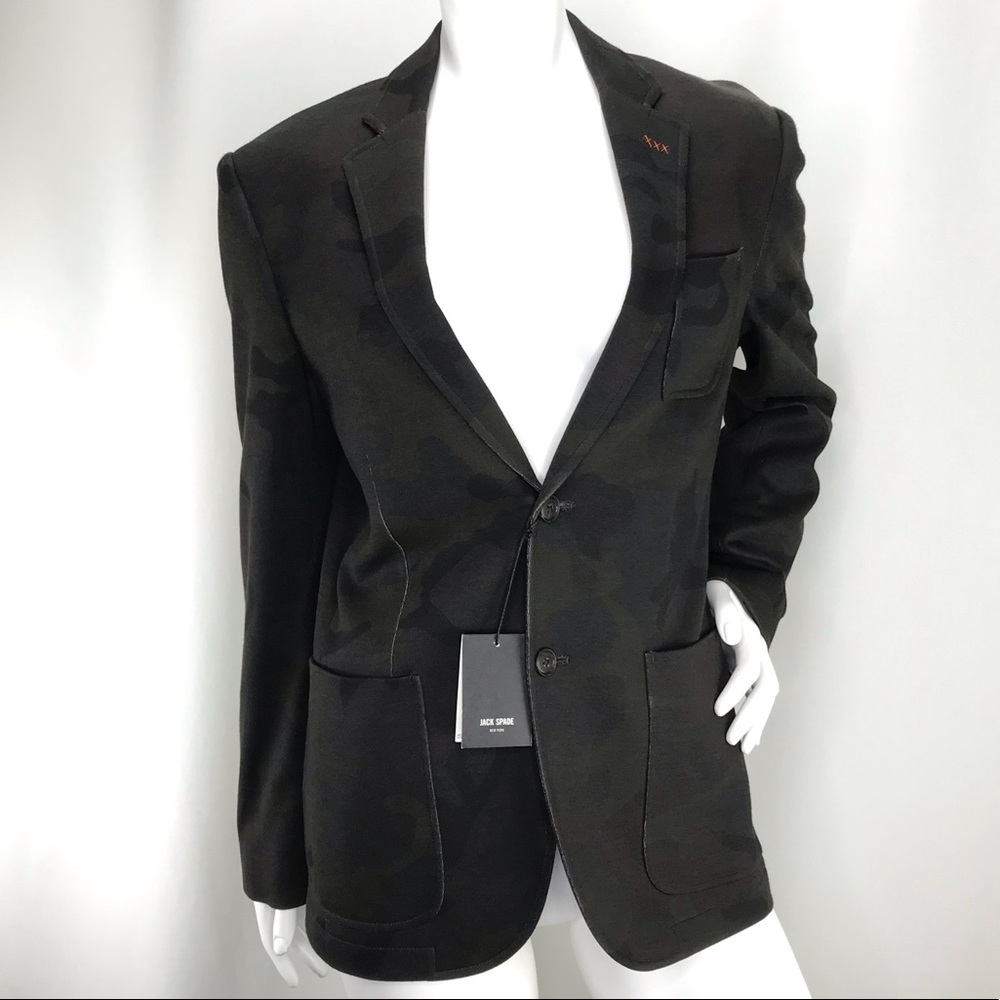 Jack Spade Camo Ponte Knit Sportcoat Blazer